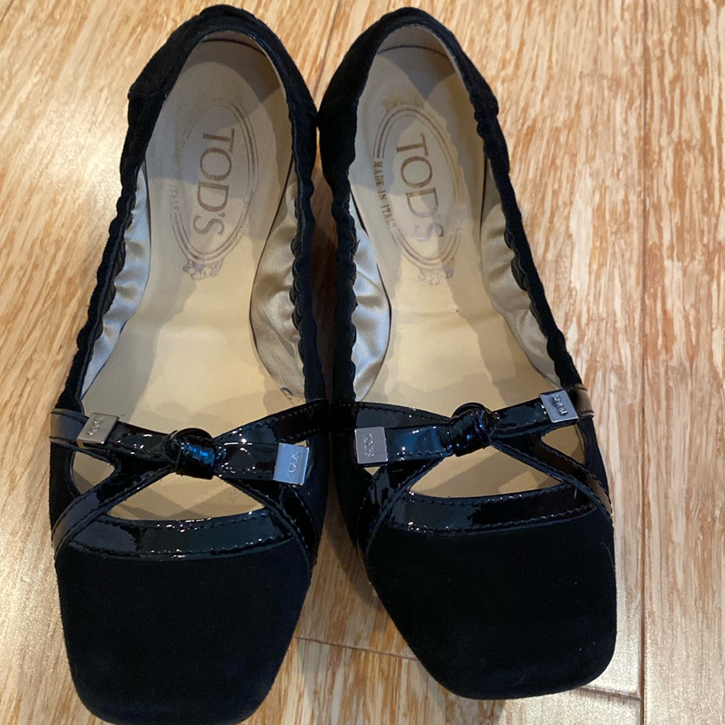 Tods Black Ballet Flats